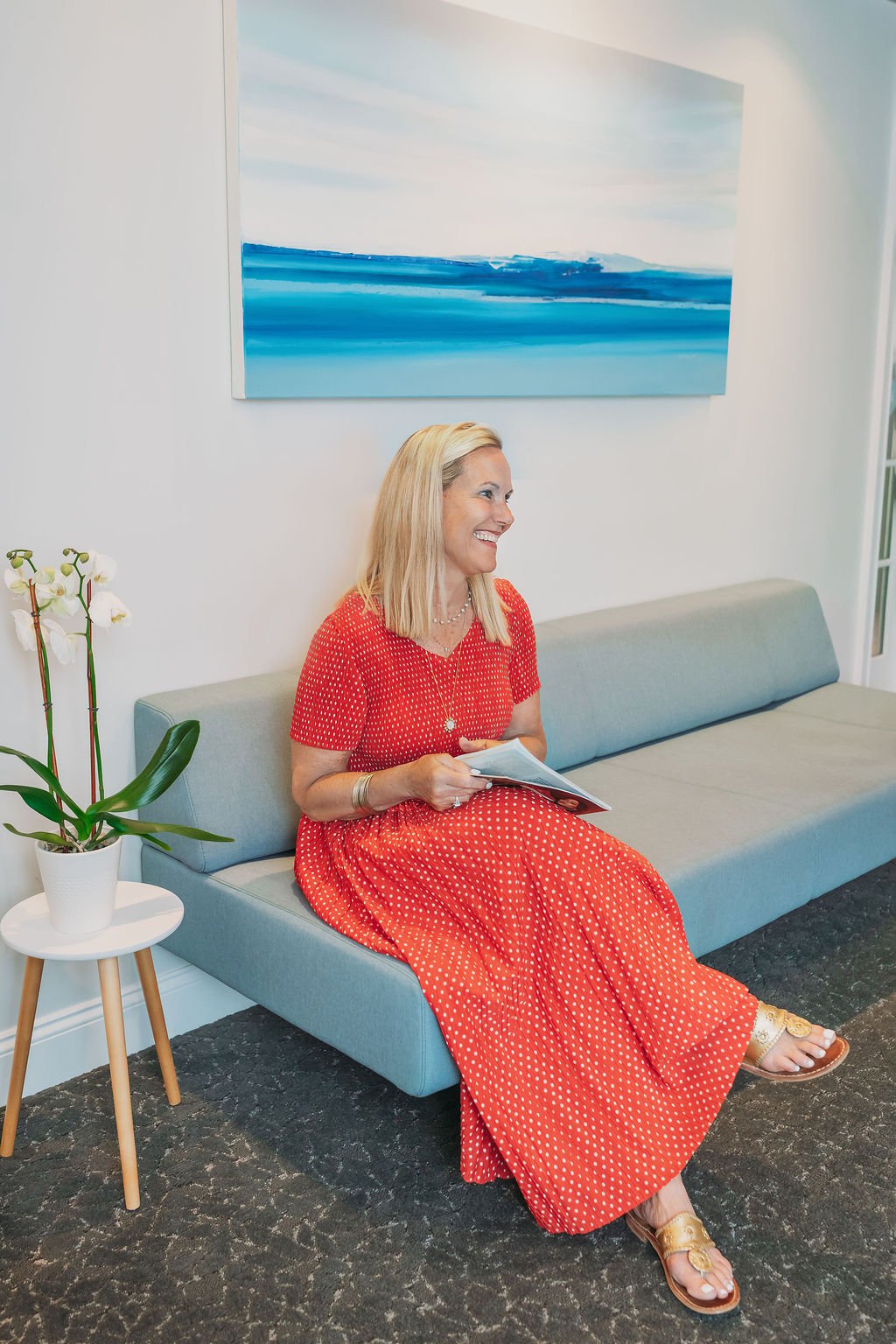 A Hingham Dentistry patient in the chair during a routine visit