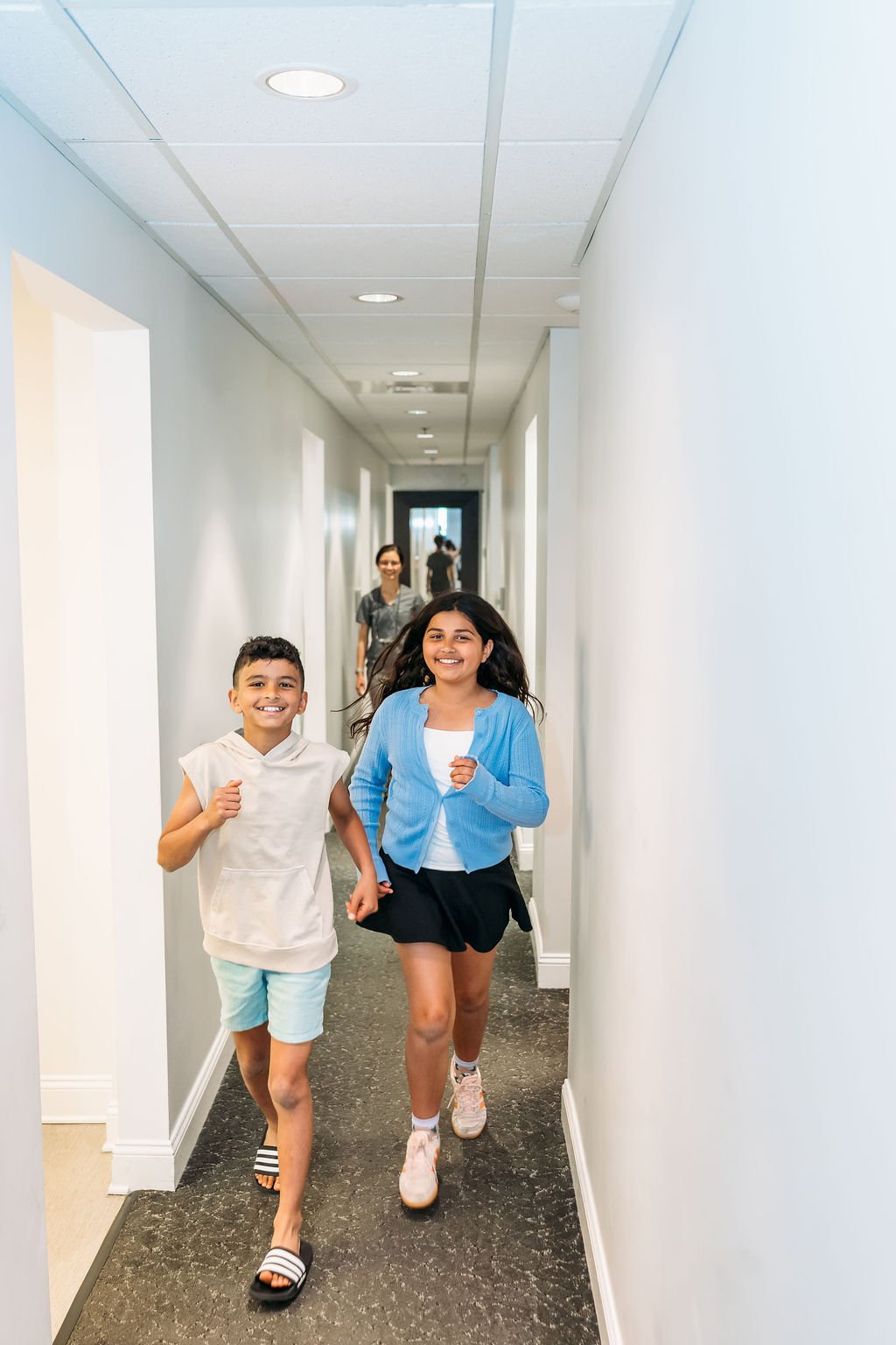A hallway inside the Hingham Dentistry office